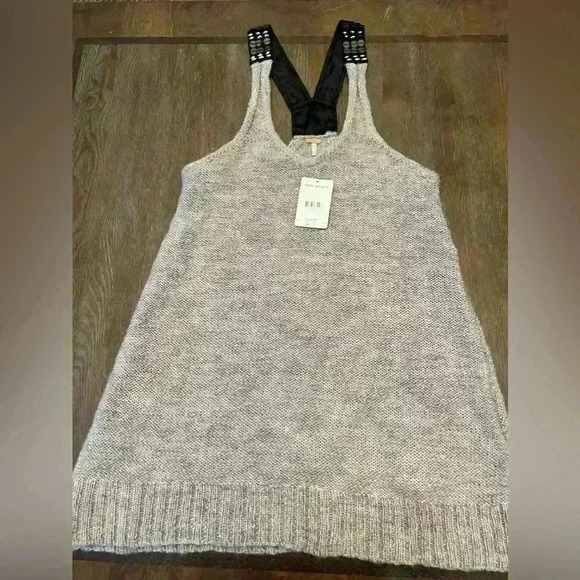 Free People Tops - Free People Bronze Sequin Strap Knitted Tank / Tunic
